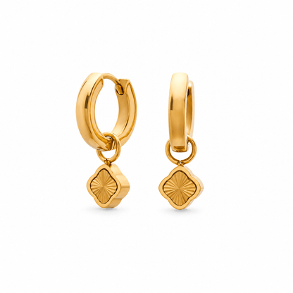 Molly Mini Sunburst Clover Hoops - CLAYCALI