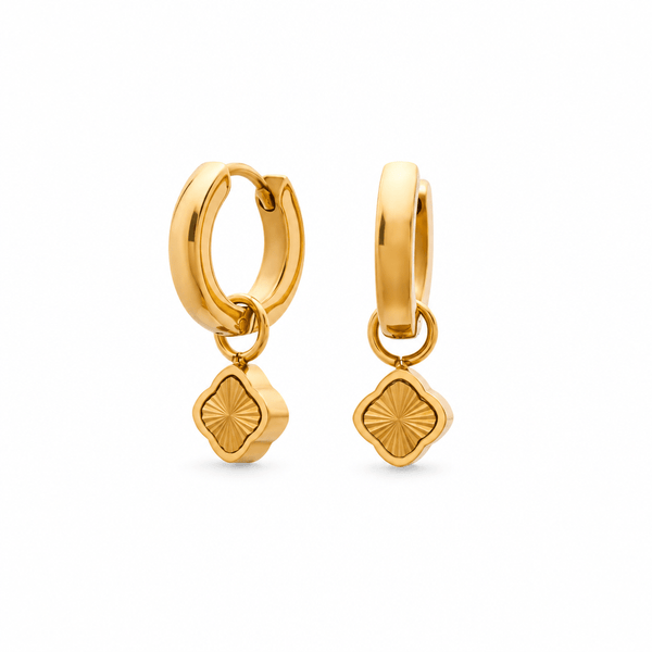 Molly Mini Sunburst Clover Hoops