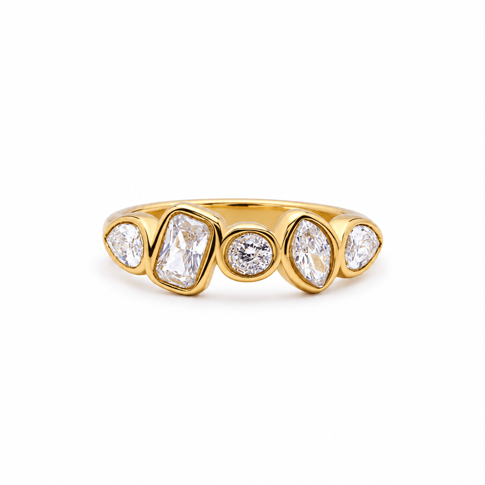 Goldie Confetti Stone Ring - CLAYCALI
