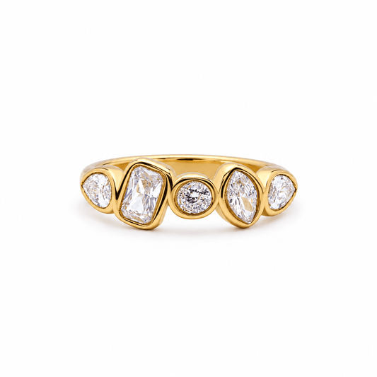 Goldie Confetti Stone Ring - CLAYCALI