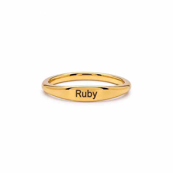 Jordan Engraved Name Band Ring
