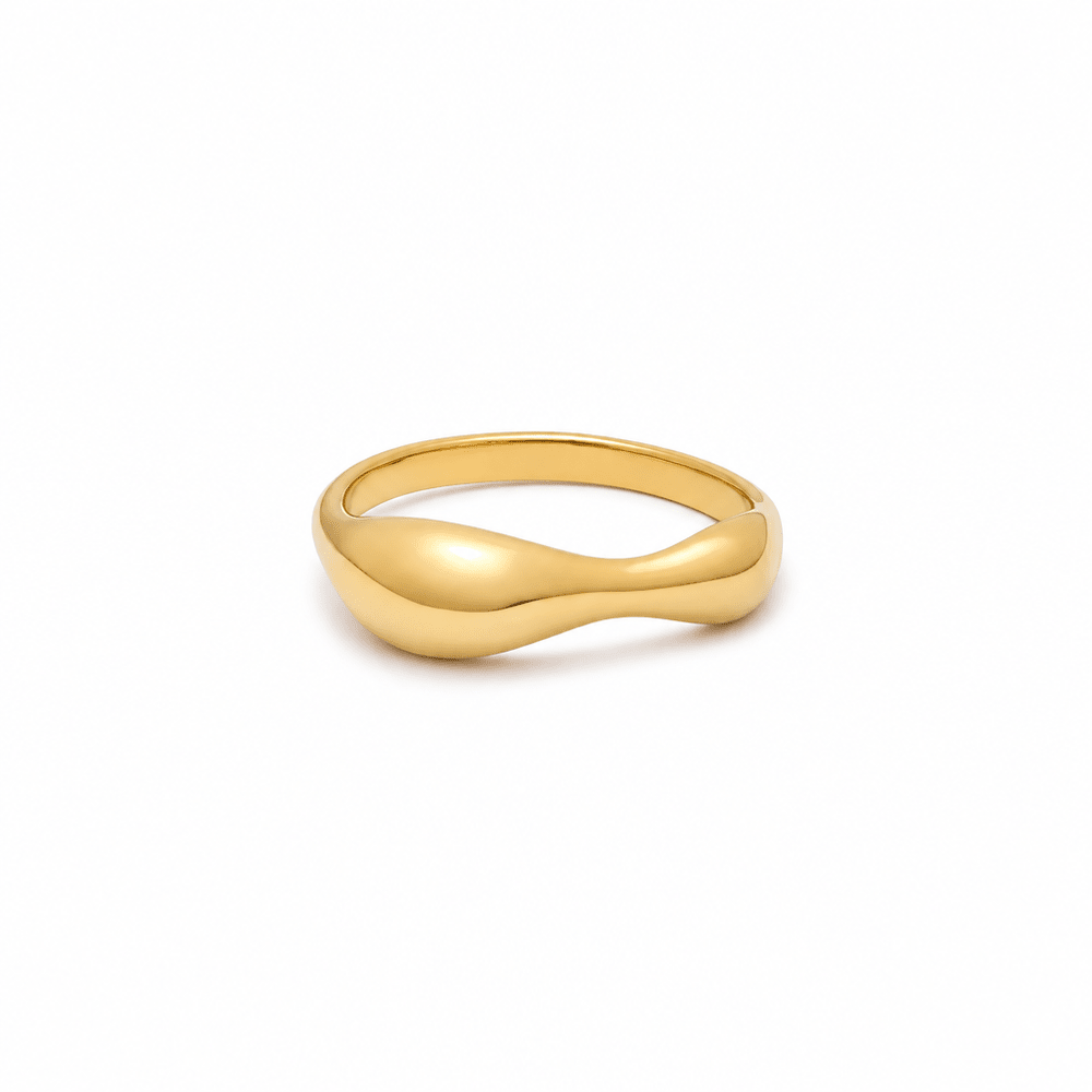 Zara Sculpted Wave Statement Ring - CLAYCALI