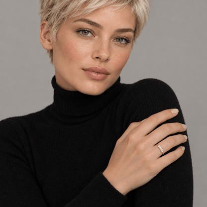 Addie Mini Pearl Row Ring - CLAYCALI
