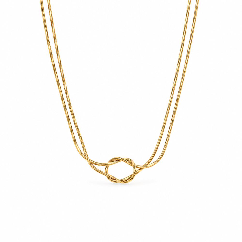 Sage Eternity Knot Necklace - CLAYCALI