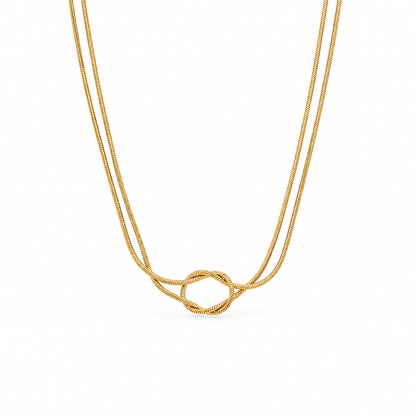 Sage Eternity Knot Necklace - CLAYCALI