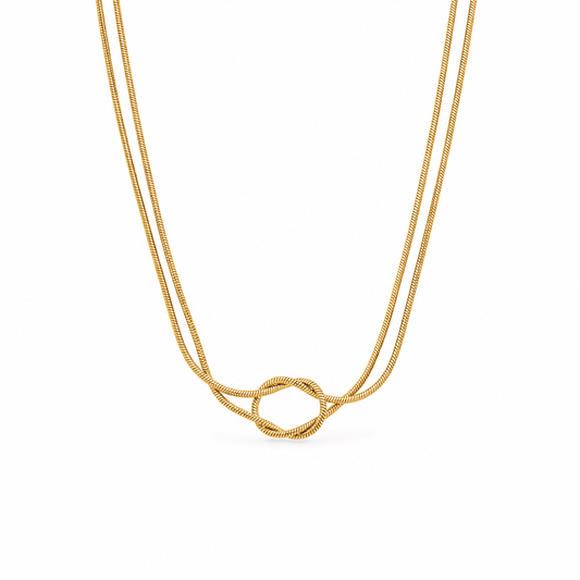 Sage Eternity Knot Necklace - CLAYCALI