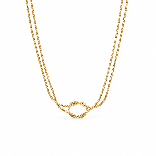 Sage Eternity Knot Necklace