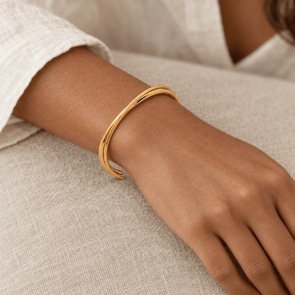 Sunny Crossover Bangle - CLAYCALI