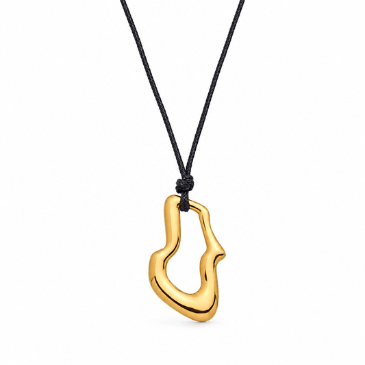 Thea Molten Wave Cord Necklace - CLAYCALI