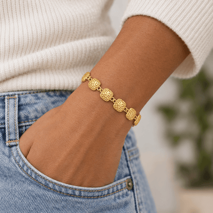 Coco Crushed Disc Bracelet - CLAYCALI