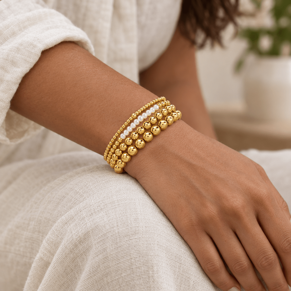Winnie Pearl Beaded Bracelet Stack - CLAYCALI