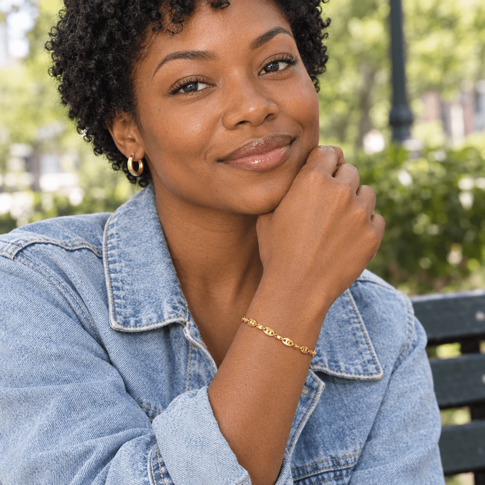 Brynn Bold Sequin Chain Bracelet - CLAYCALI