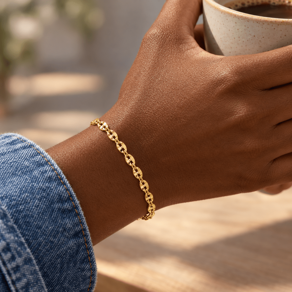 Brynn Bold Sequin Chain Bracelet - CLAYCALI