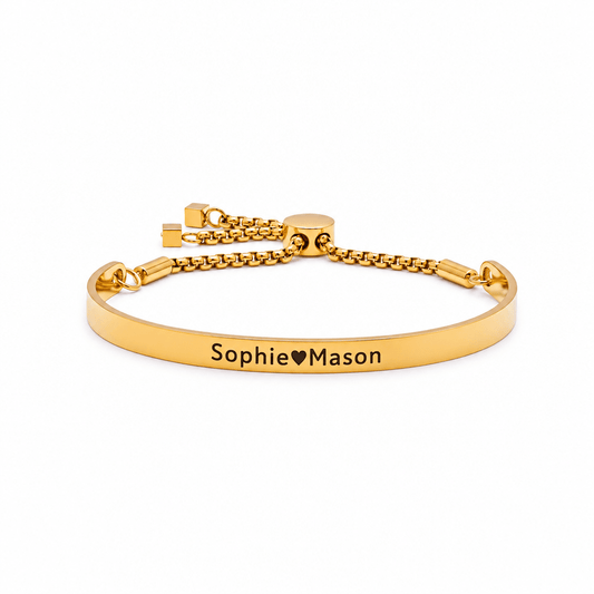 Heidi Signature Bar Slider Bracelet - CLAYCALI
