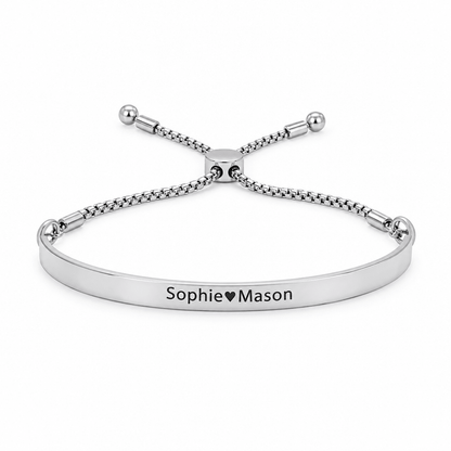 Heidi Signature Bar Slider Bracelet - CLAYCALI