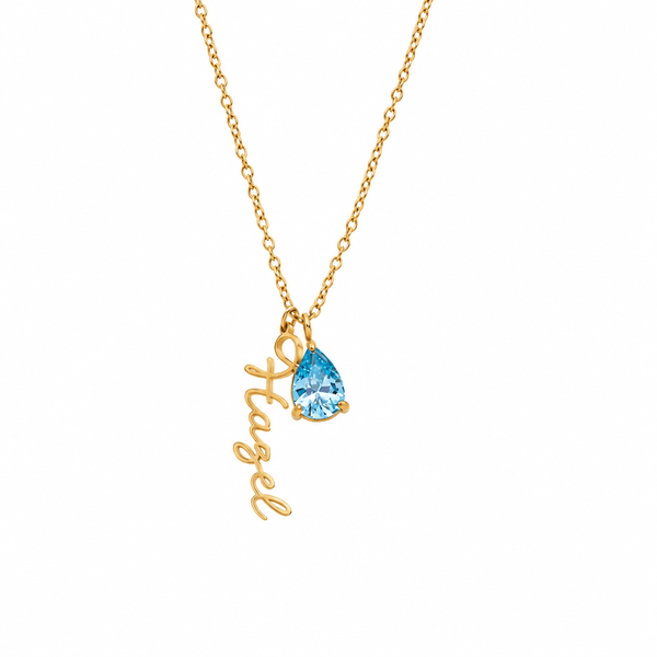 Daphne Dainty Name & Birthstone Charm Necklace