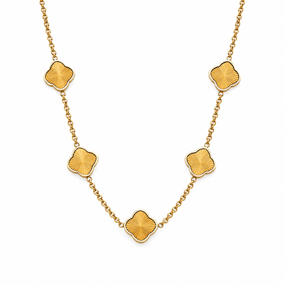 Lottie Sunburst Clover Necklace - CLAYCALI