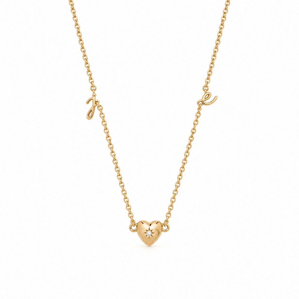 Nell Dainty Cursive Initial Necklace - CLAYCALI