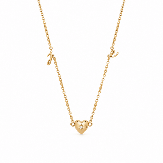 Nell Dainty Cursive Initial Necklace - CLAYCALI