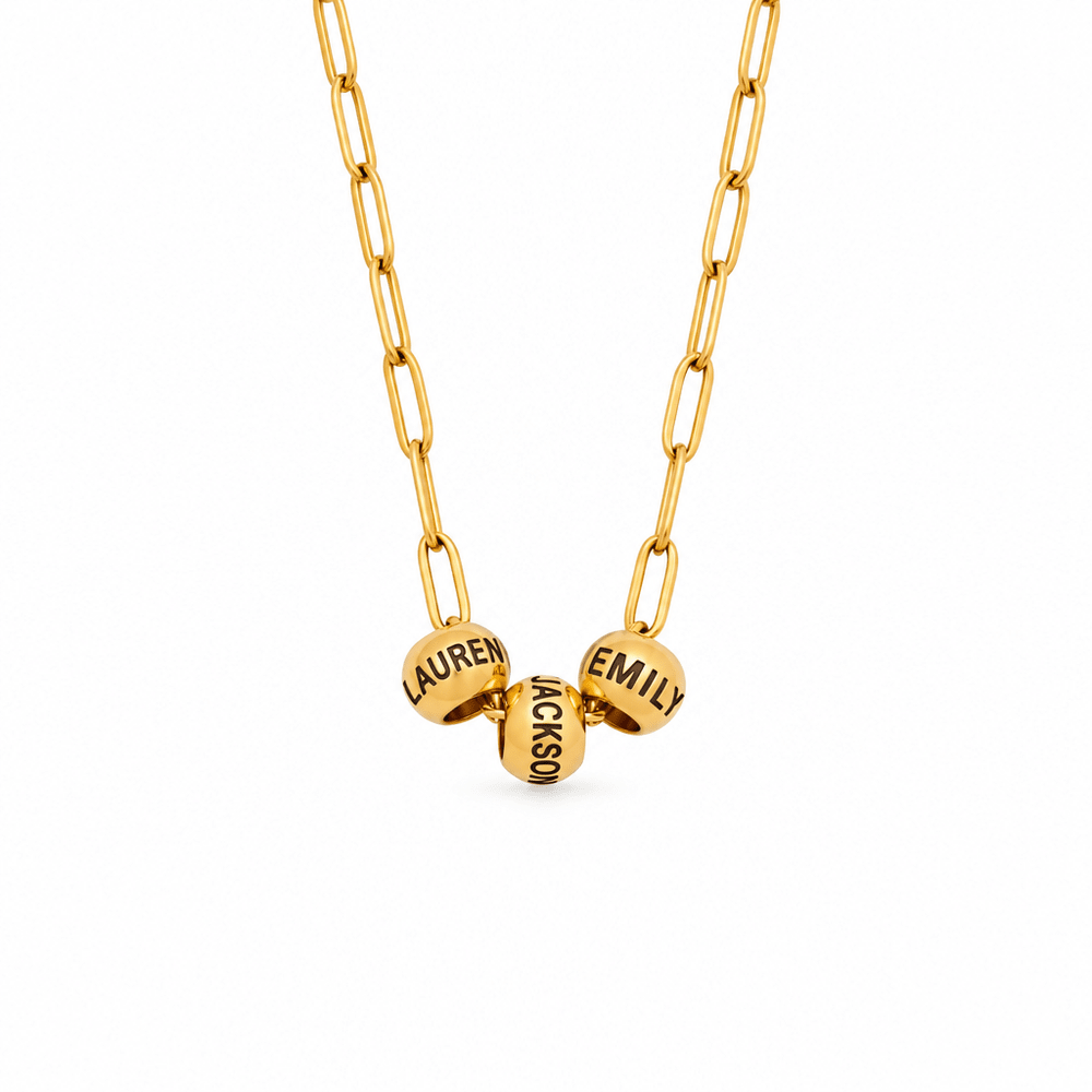 Mimi Bead Name Necklace - CLAYCALI