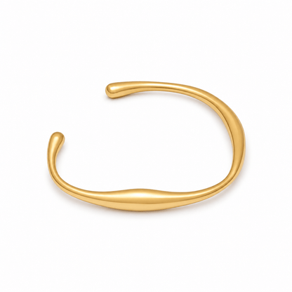 Pia Dune Gold Cuff Bracelet - CLAYCALI