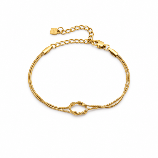 Rosa Eternity Knot Bracelet - CLAYCALI