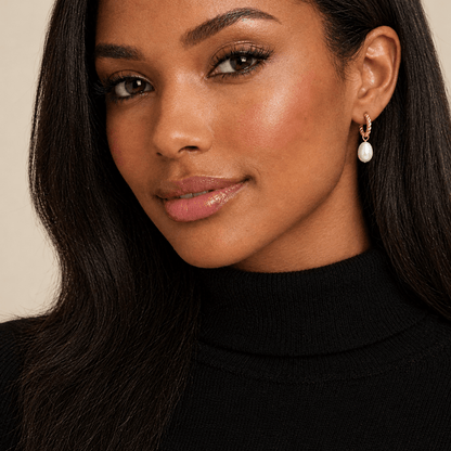 Rory Mini Twisted Pearl Hoops - CLAYCALI