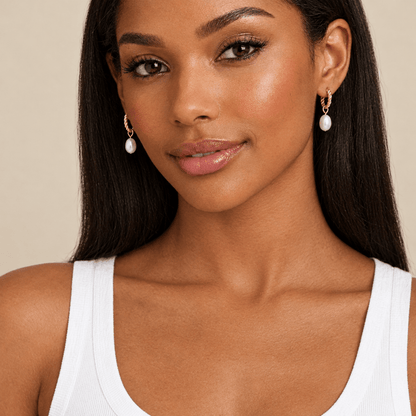 Rory Mini Twisted Pearl Hoops - CLAYCALI