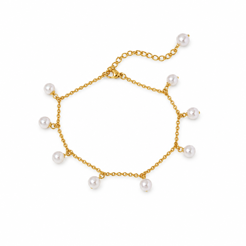Maren Gold Anklet — white background