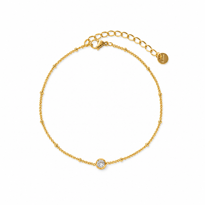 Presley Gold Anklet — white background