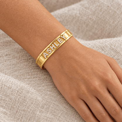 Sadie Personalized Slider Name Bracelet - CLAYCALI