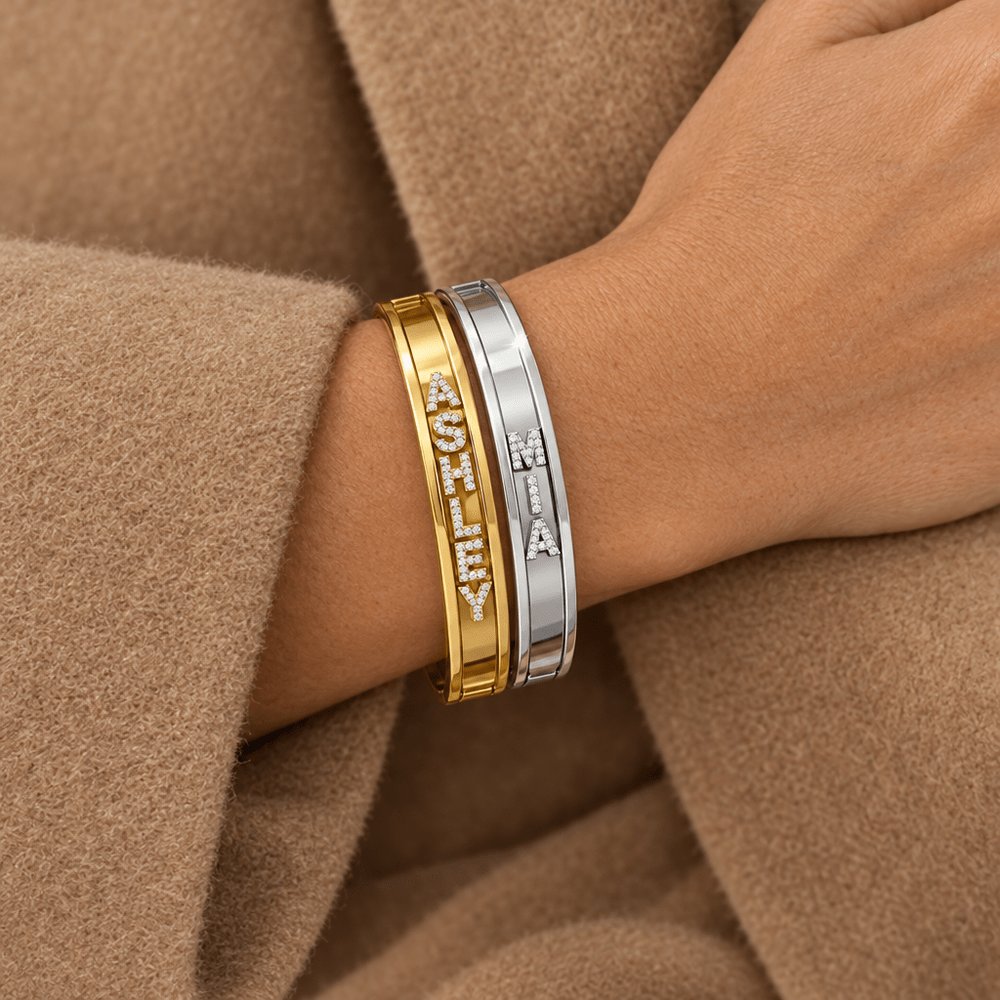 Sadie Personalized Slider Name Bracelet - CLAYCALI