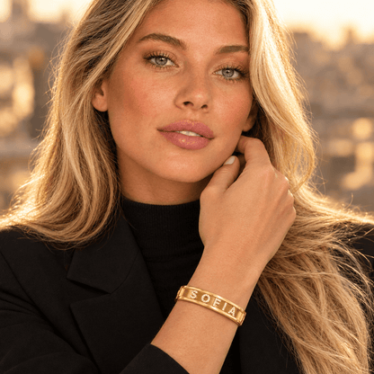 Sadie Personalized Slider Name Bracelet - CLAYCALI