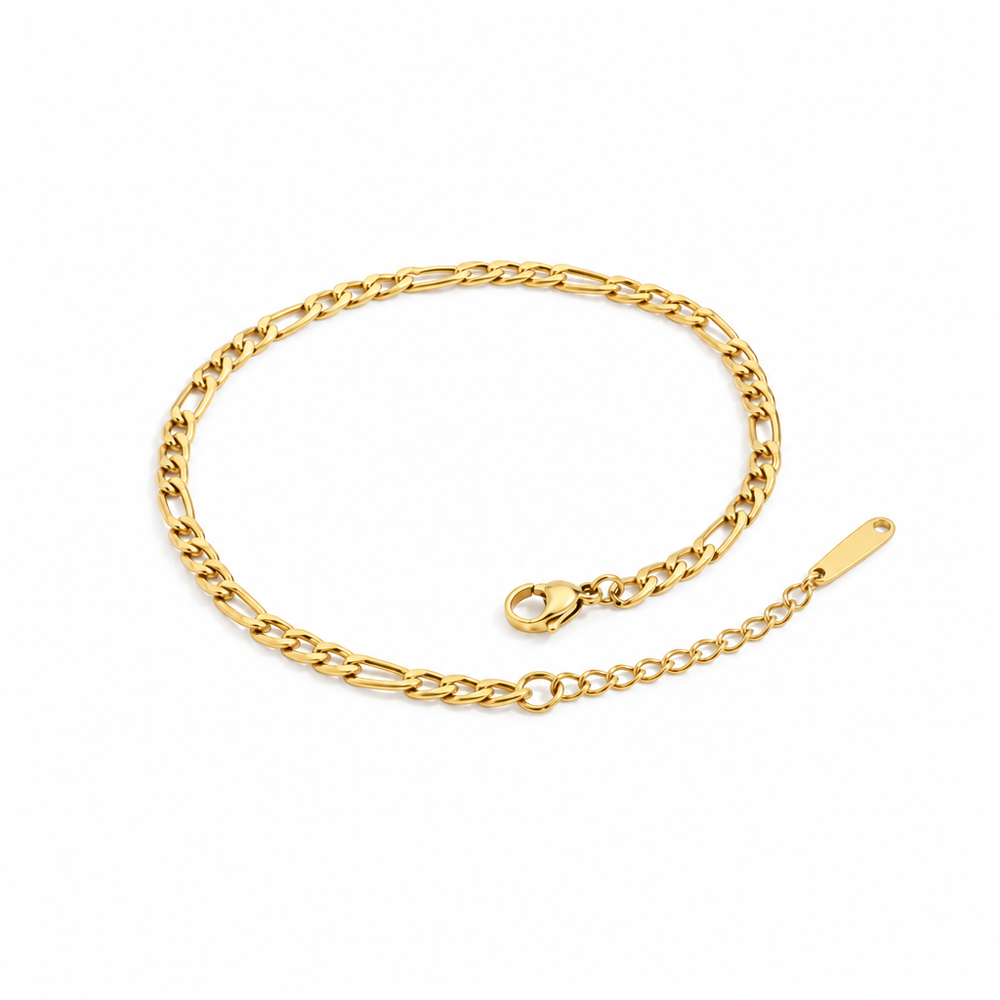 Skye Gold Anklet — white background